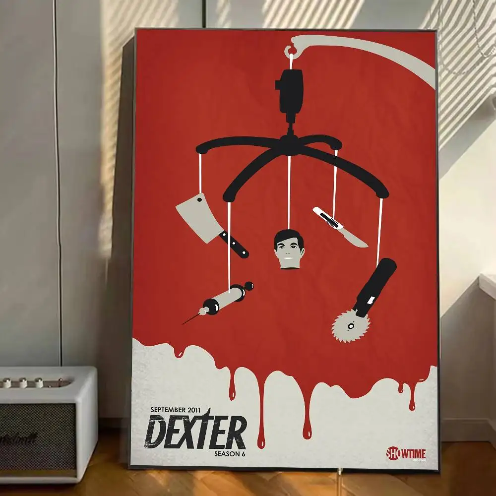 ملصق Dexter الأمريكي الكلاسيكي الرعب التلفزيوني المشارك يطبع ذاتية اللصق ديكور المنزل الديكور صور مطبوعة للحوائط ملصق غرفة المعيشة