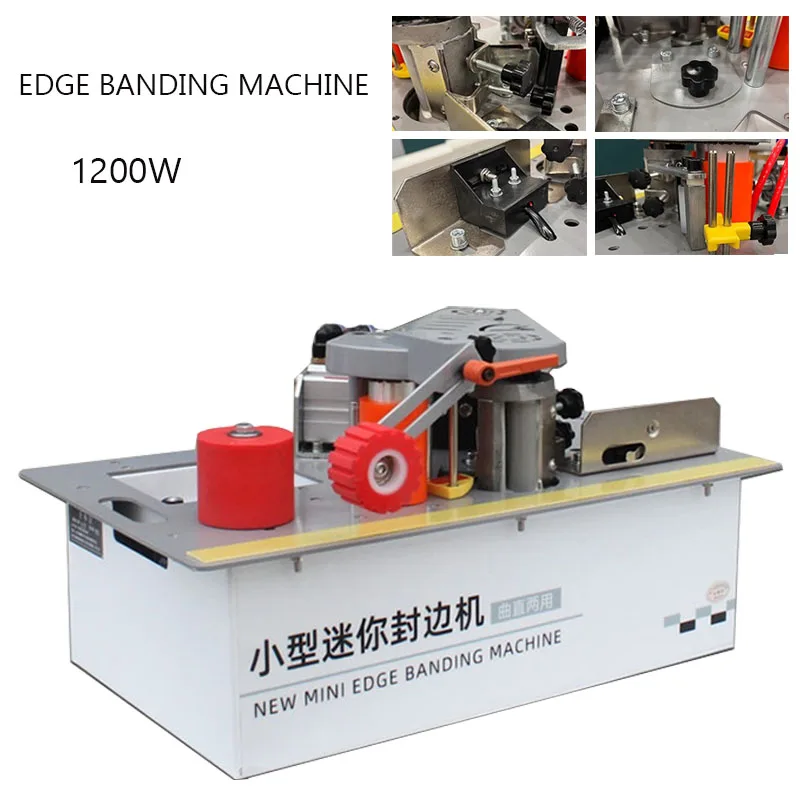 

220V 1200W Edge Banding Machine Double Side Gluing Edge Bander Can Be Used With Saw Table