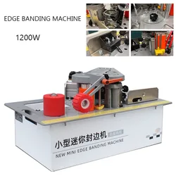 220V 1200W Edge Banding Machine Double Side Gluing Edge Bander Can Be Used With Saw Table