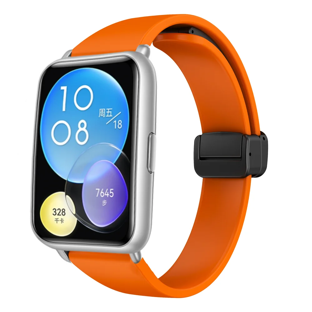 

Sport band for HUAWEI watch fit 2 Strap accessories magnetic Slim silicone bracelet correa for HUAWEI watch GT 2/2e/3/4/pro Band
