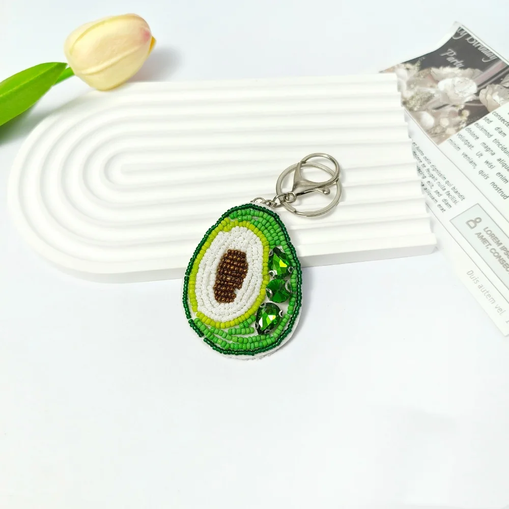 الراين التصحيح المألوف الترتر الديكور الفراولة المفاتيح حية Diy كريستال سحر Diy بها بنفسك مشاريع هدايا للحرف اليدوية #6