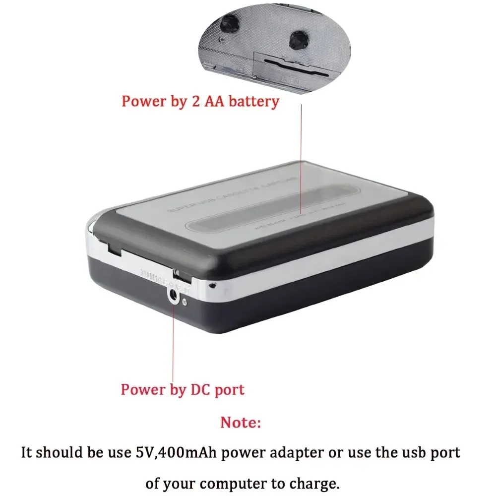 REPRODUCTOR DE CASETE Usb a Mp3, convertidor de captura de Audio, reproductor de música, grabadora de casete, envío directo