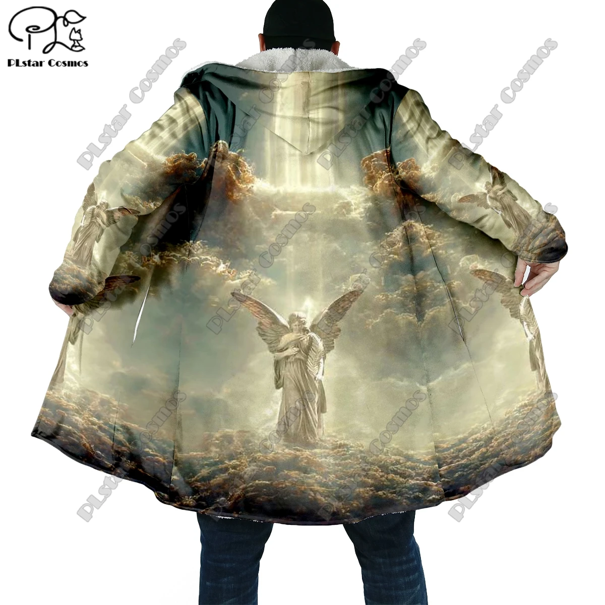 Unisex Halloween Horror Tema Pocket Cape Coat, 3D Jesus Impressão, Unique Streetwear Casual, Últimas, Inverno, recém-chegados, YS-3