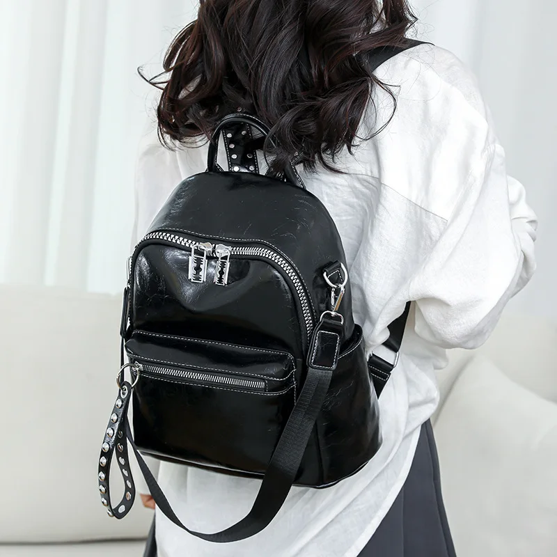 

Large-Capacity Versatile Bag 2025 - Women's Glossy Backpack, Fashion Trendy Minimalist Handheld/Single-Shoulder
