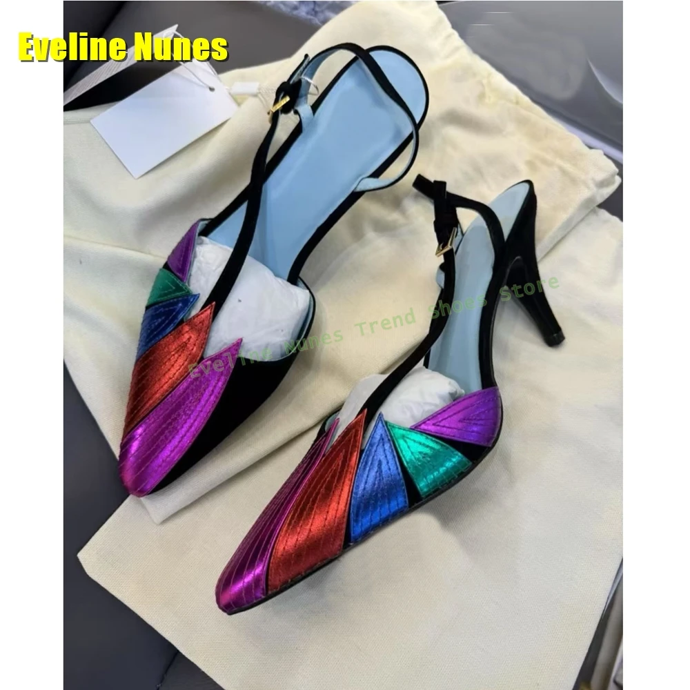 

Туфли-лодочки с открытой пяткой и декором в виде золотых листьев, лето 2023, новые поступления, женские роскошные элегантные сандалии на шпильке с острым носком и воздушной пряжкой на ремешке