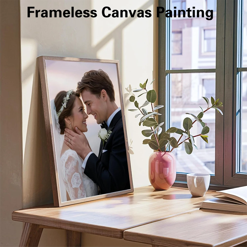 1pc Frameless Personalize Custom Photo marry Art Decor Canvas Painting Wall Picture Print Picture Animal Wall Art Poster