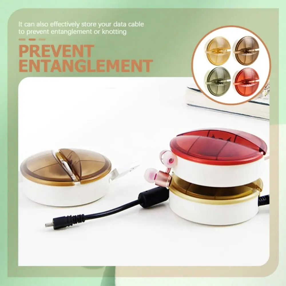 Retractable Cable Management Boxes Fastening Cable Ties Wire Bundling Desktop Cable Organizer Fixing Line Winder