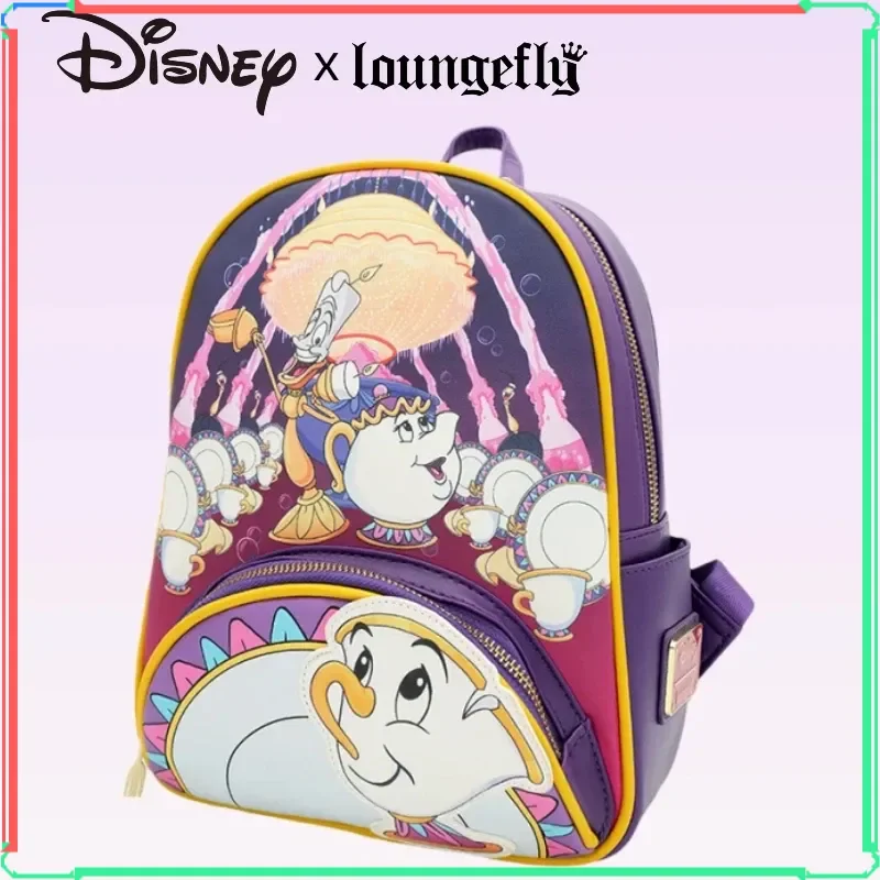 

Рюкзак Disney Loungefly Beauty And The Beast Mrs. Potts & Lumiere, модный подарок для фанатов Диснея и ежедневного использования, хит продаж