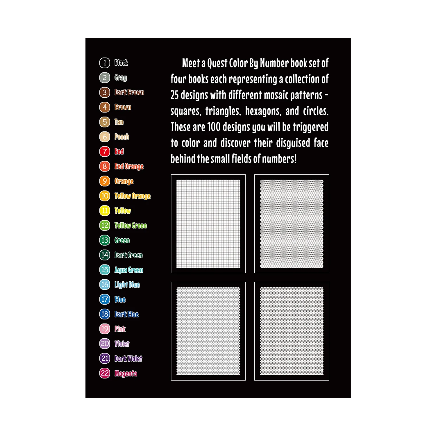 100 Quest Color By Number：New Relaxing DIY Painting By Numbers Activity Book for Adults & Teens Stress Relief Coloring Paintbook image 6