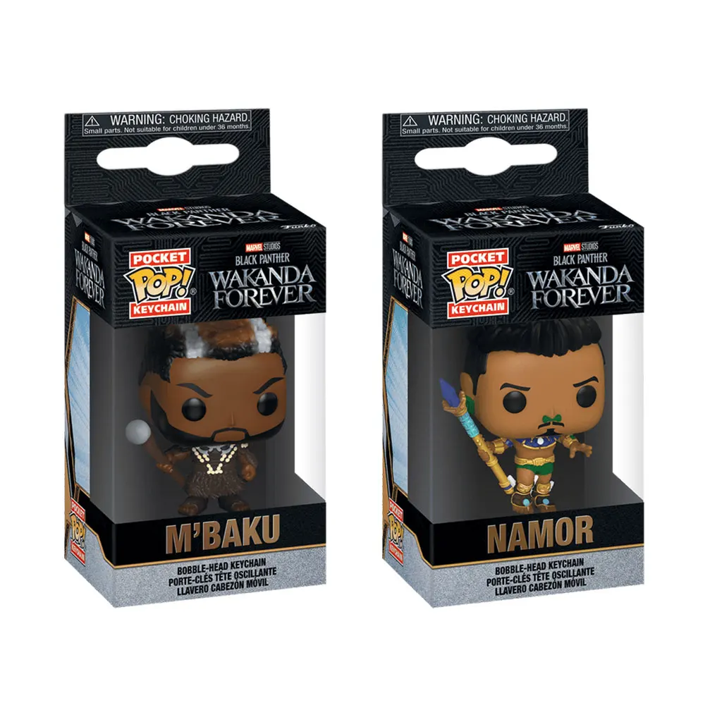 Funko Pop Keychain Black Panther Anime Figureine Model Key Chain Toys Marvel Action Figures Shuri Keychains Toys Kids Gifts