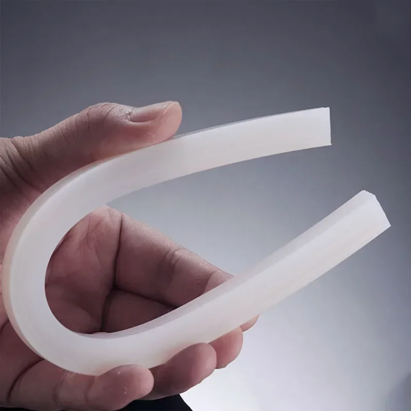 Solid Silicone Rubber Square Strip Weatherstrip White