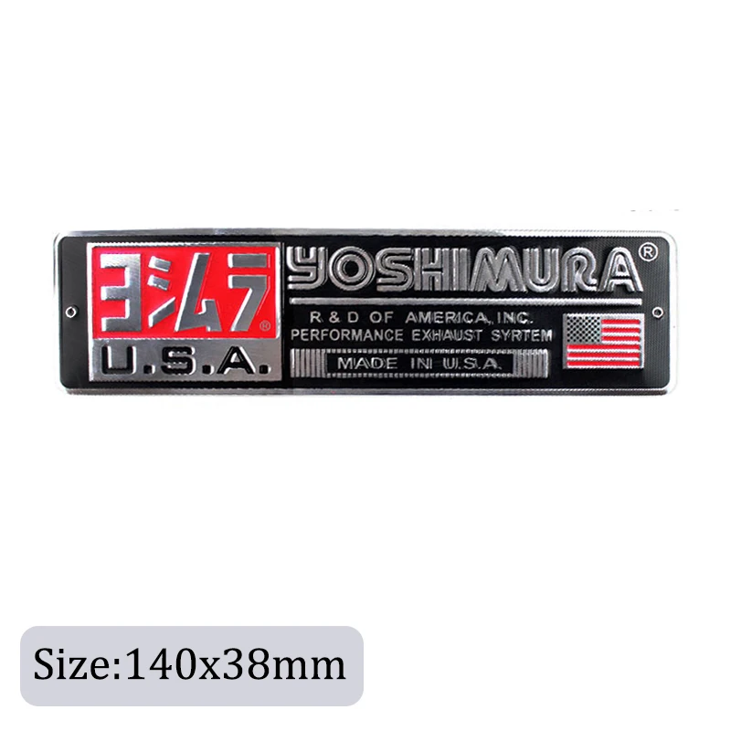 Tubo de escape de motocicleta para Yoshimura, pegatina 3D, calcomanías de silenciador de aluminio, accesorios para Kawasaki, Yamaha, Honda, Suzuki,