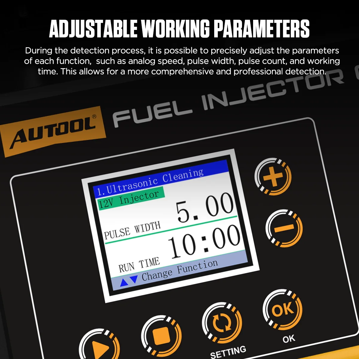 AUTOOL Fuel Injector Cleaner Tester CT500 6 Cylinders Injection Test Reverse Flushing Fuel Injector Cleaner for Car GDI EFI