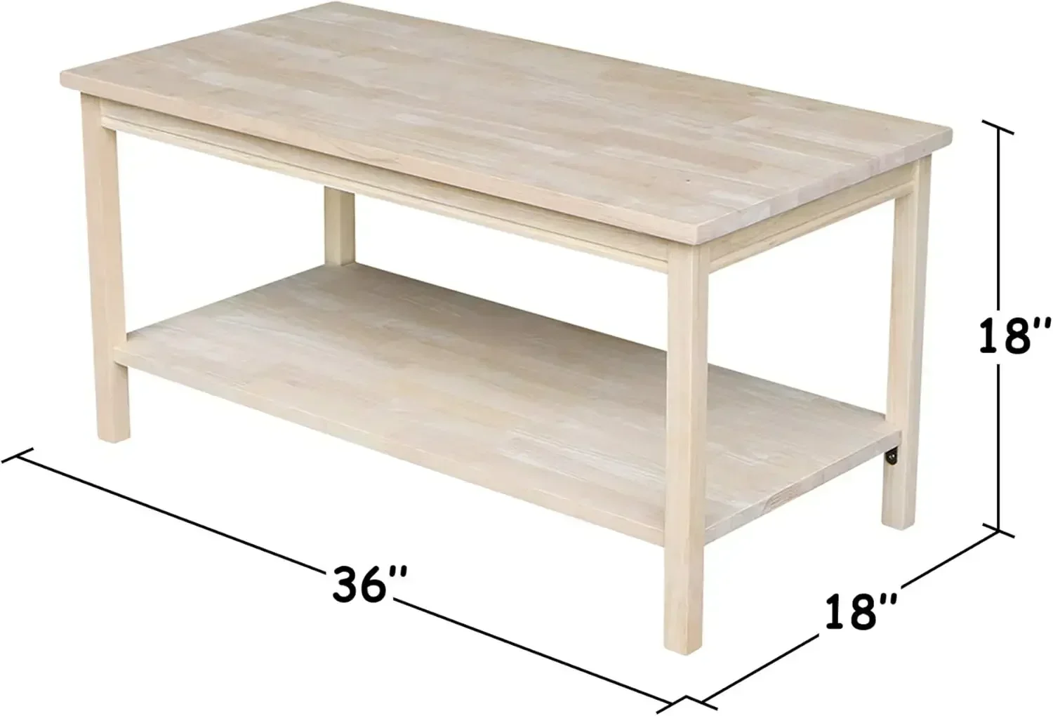 

XMSJ-International Concepts Portman Coffee Table Unfinished