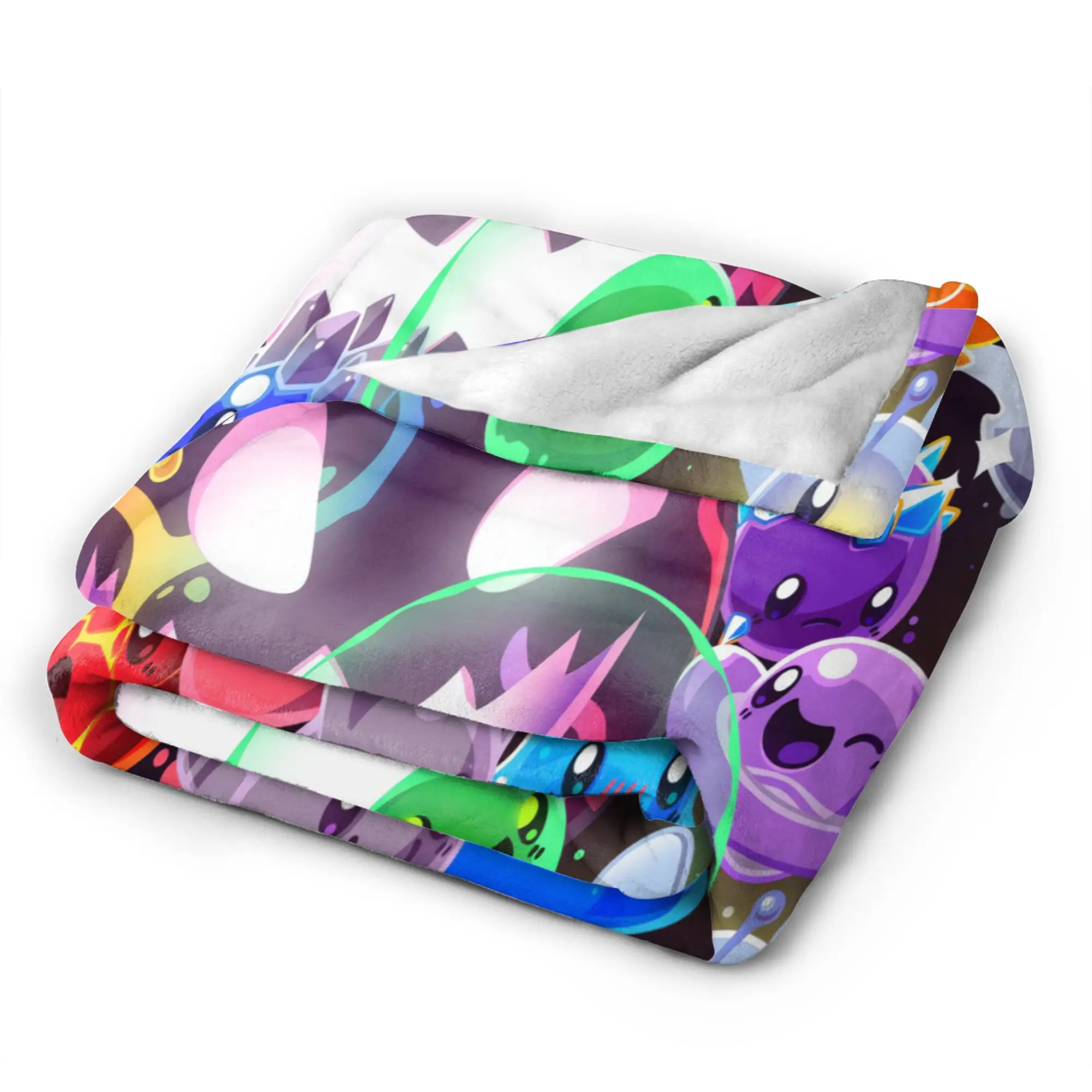 Warm Blanket Kids Adult Travel Warm Orange Slime Rancher Throw Blanket  Flannel Bedspread For Bedroom Print Sofa Bed Cover