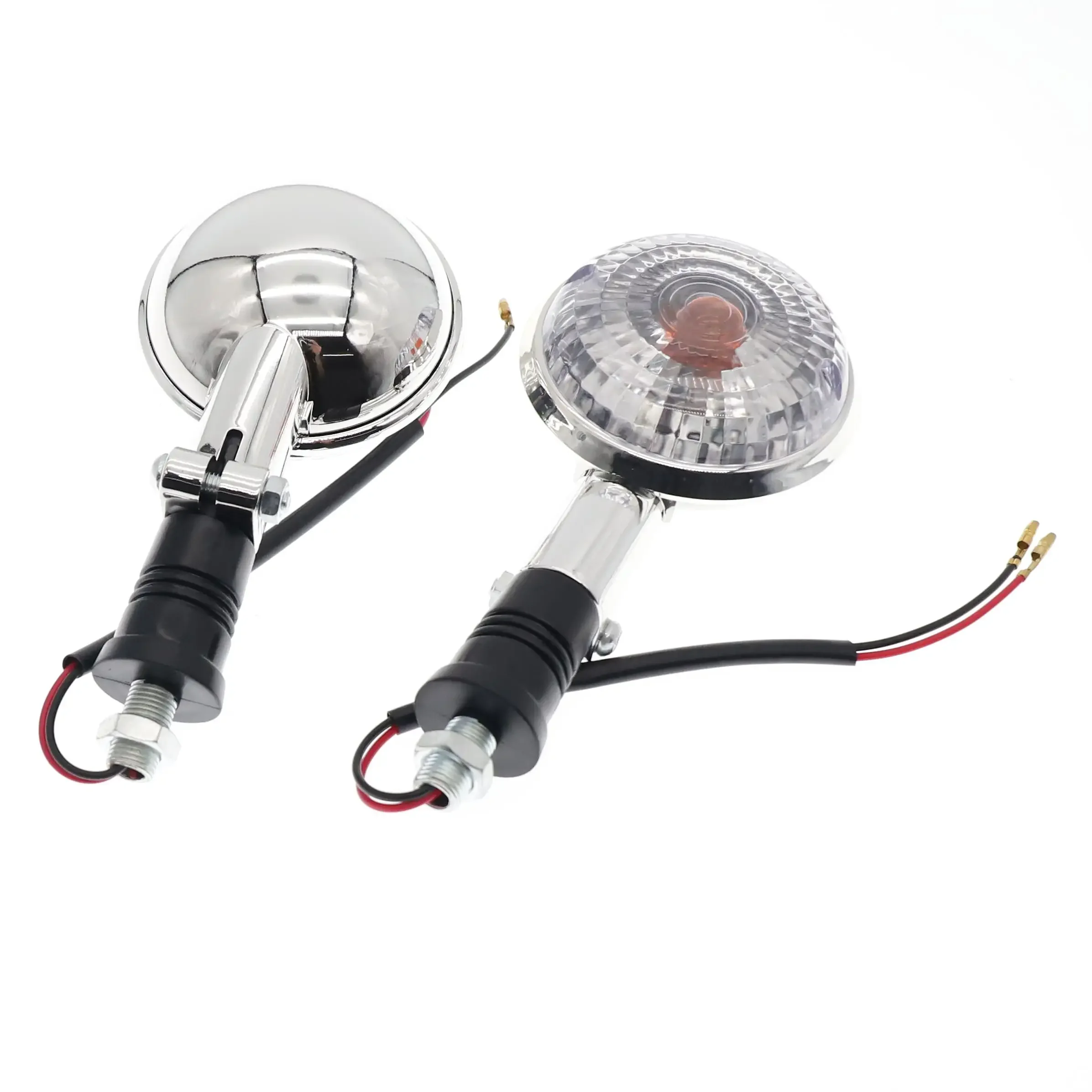 2PCS Motorcycle Turn Signal Light Clear Blinker Indicator Flasher Lamp Universal Modification For YAMAHA Vmax 1200/XJ700/XJ700X 3