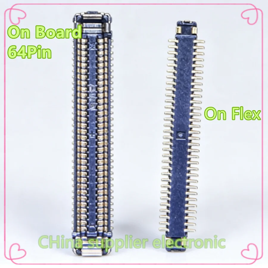 Display Screen FPC Connector For Samsung Galaxy N9500 S9 Plus S9plus G960 Note 8 G9650 G965 Note8 Plug On Board 64Pin 64Pin