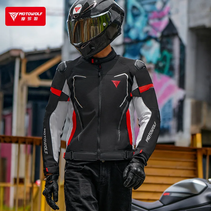 Winter Warm Motorcycle Jacket Reflective Windproof Moto Riding Jacket TPU Shoulder Protection Motocross Jacket