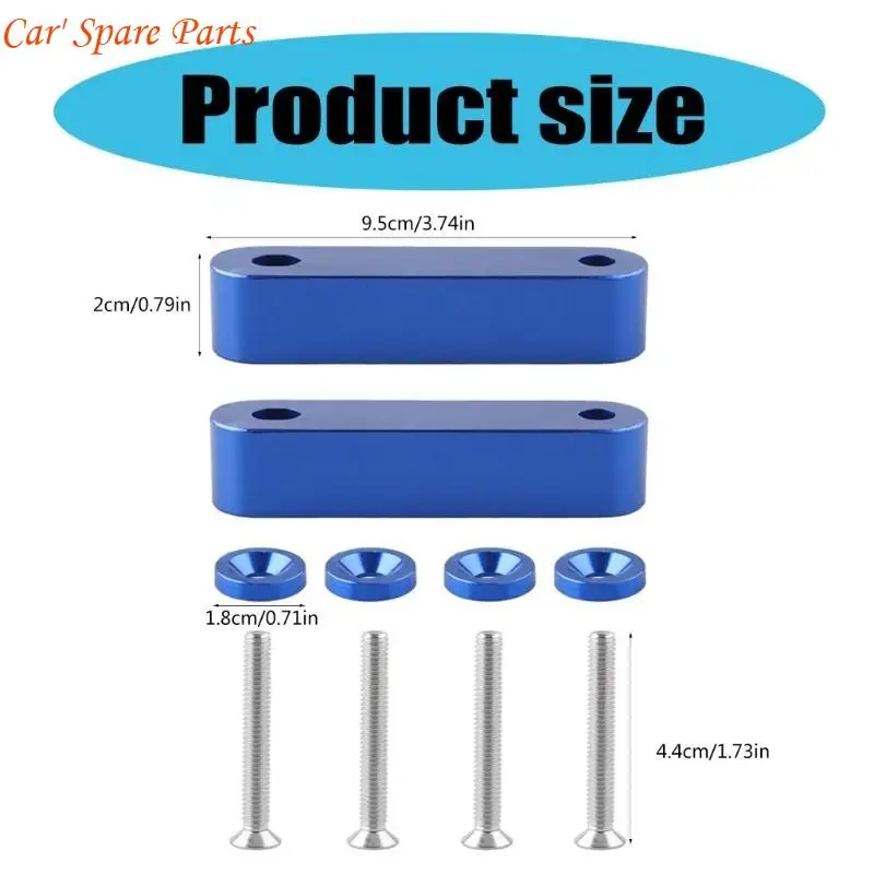 Y4UA Front Hood Vent Space Risers Spacer Modification Aluminiumzubehör für 92-95 EG / 96-00 EK