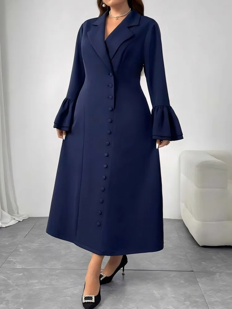 

Плюс размер, осень-зима, новое однотонное платье с v-образным вырезом и длинными рукавами, модное облегающее элегантное стильное длинное платье макси