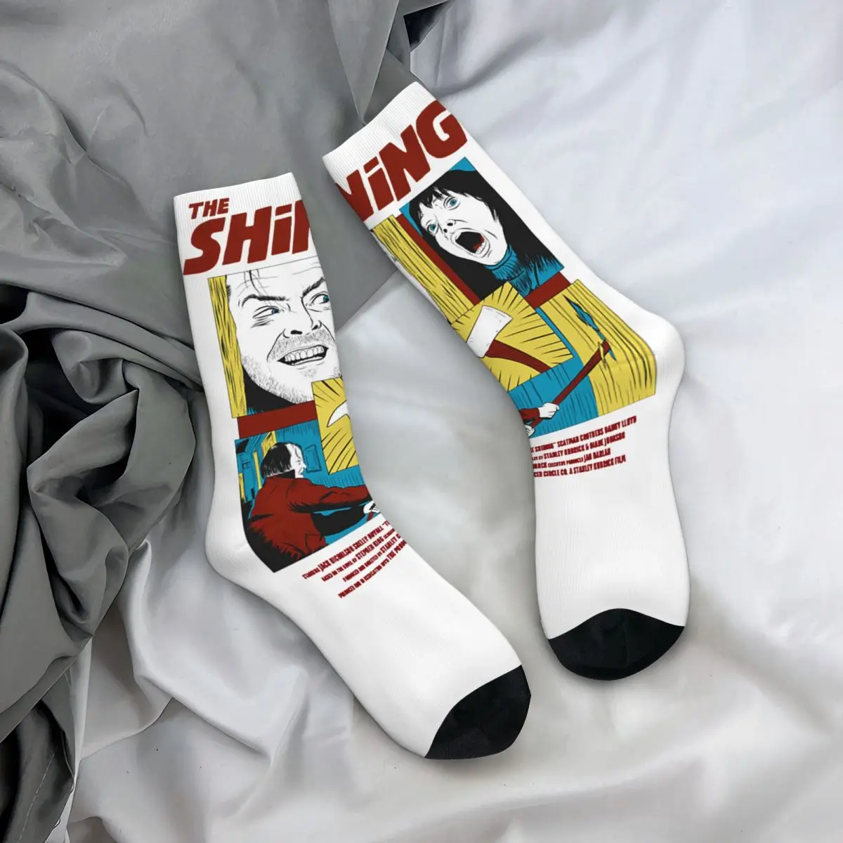 New Socks Hip Hop The Shining Sock Kubrick Horror Movie Overlook Hotel Creepy Slasher Graphic Socks Spring Summer Autumn Winter