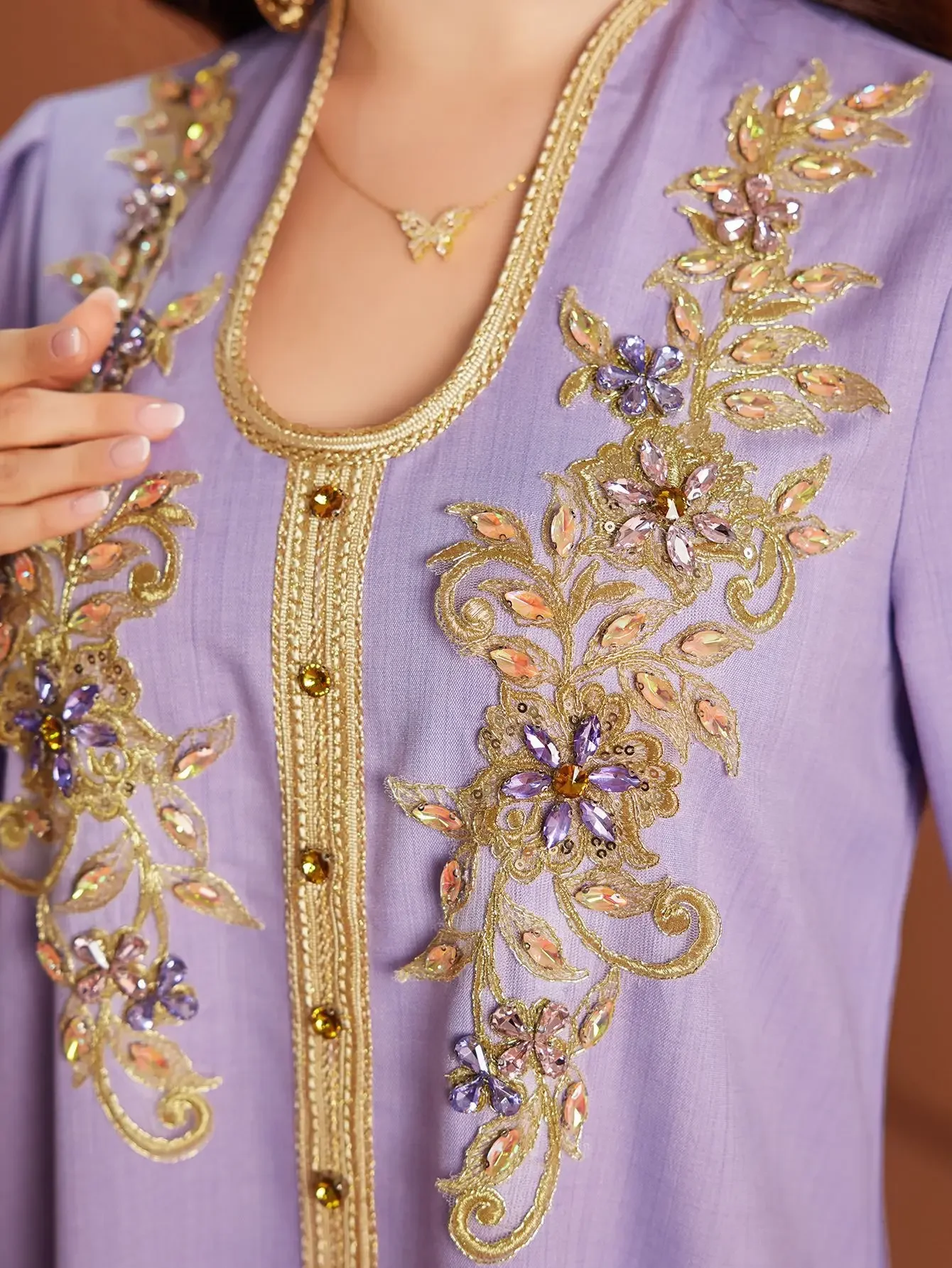Eid Muslim Dress Women Abaya Diamond Puff Sleeve Long Dresses Vestidos Largos Party Caftan Jalabiya Ramadan Arab Long Robe 2025