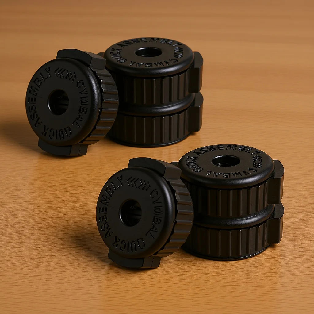 

6pcs Plastic Cymbal Nuts Quick Release For Drum Kit Percussion Hardware Replacement Parts Cymbal Stand Accessories Black