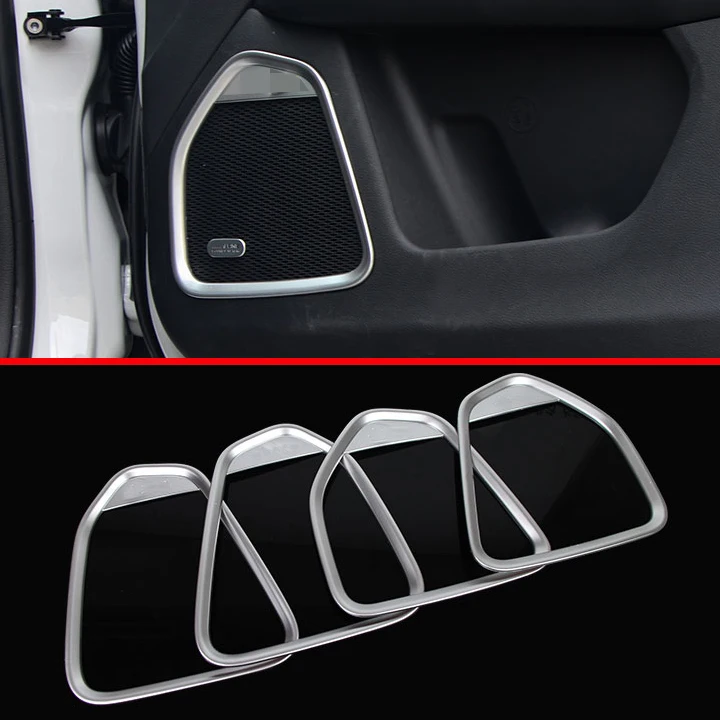 

ABS жемчужно-хромированный внутренний динамик двери вокруг накладки для Jeep Compass 2017 2018, автомобильные аксессуары, наклейки