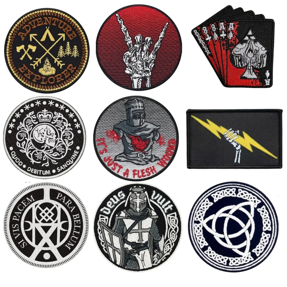 

Spade A Woven Embroidery Patches for Clothes Hook&Loop Patch Backpack Morale Badges Tactical Stickers Appliques for Clothing