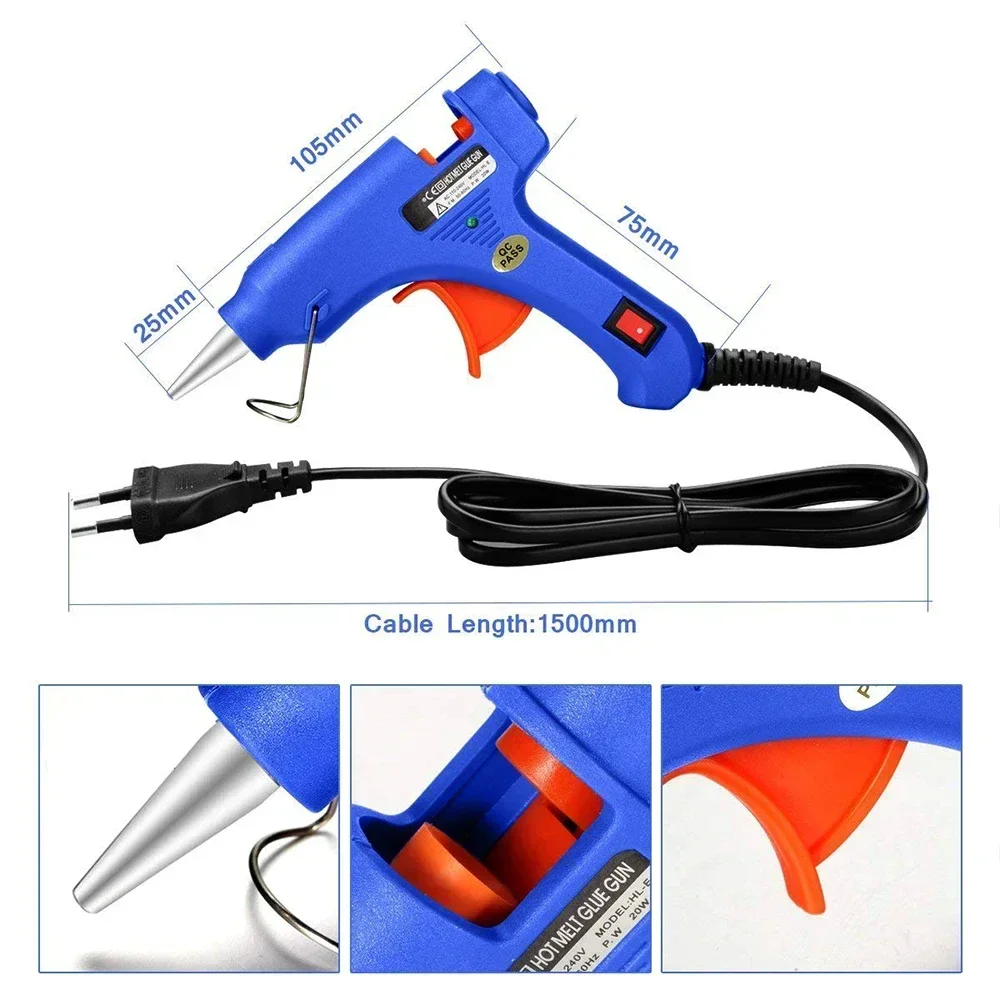 High Melt Tool Heater 7mm Glue Repair Mini Heat Gun Hot Use Sticks Temp