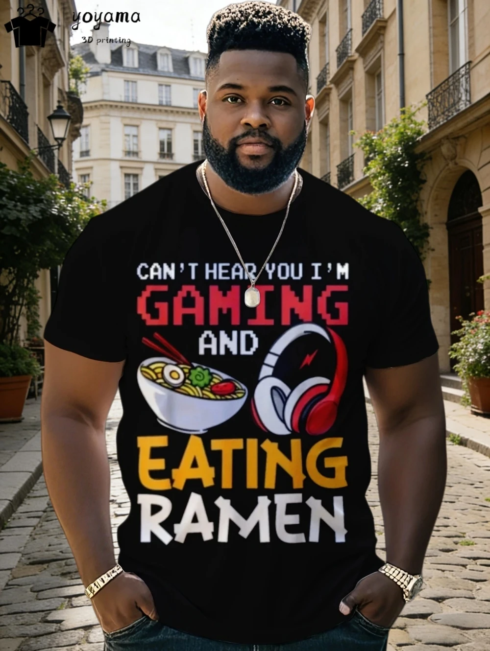 Männer Sommer Casual T-Shirt Esszimmer Unterhaltung Gedruckt 3D Gedruckt Lustige Tops Mode Harajuku Street Style T-shirt männer Kleidung – Detail 4