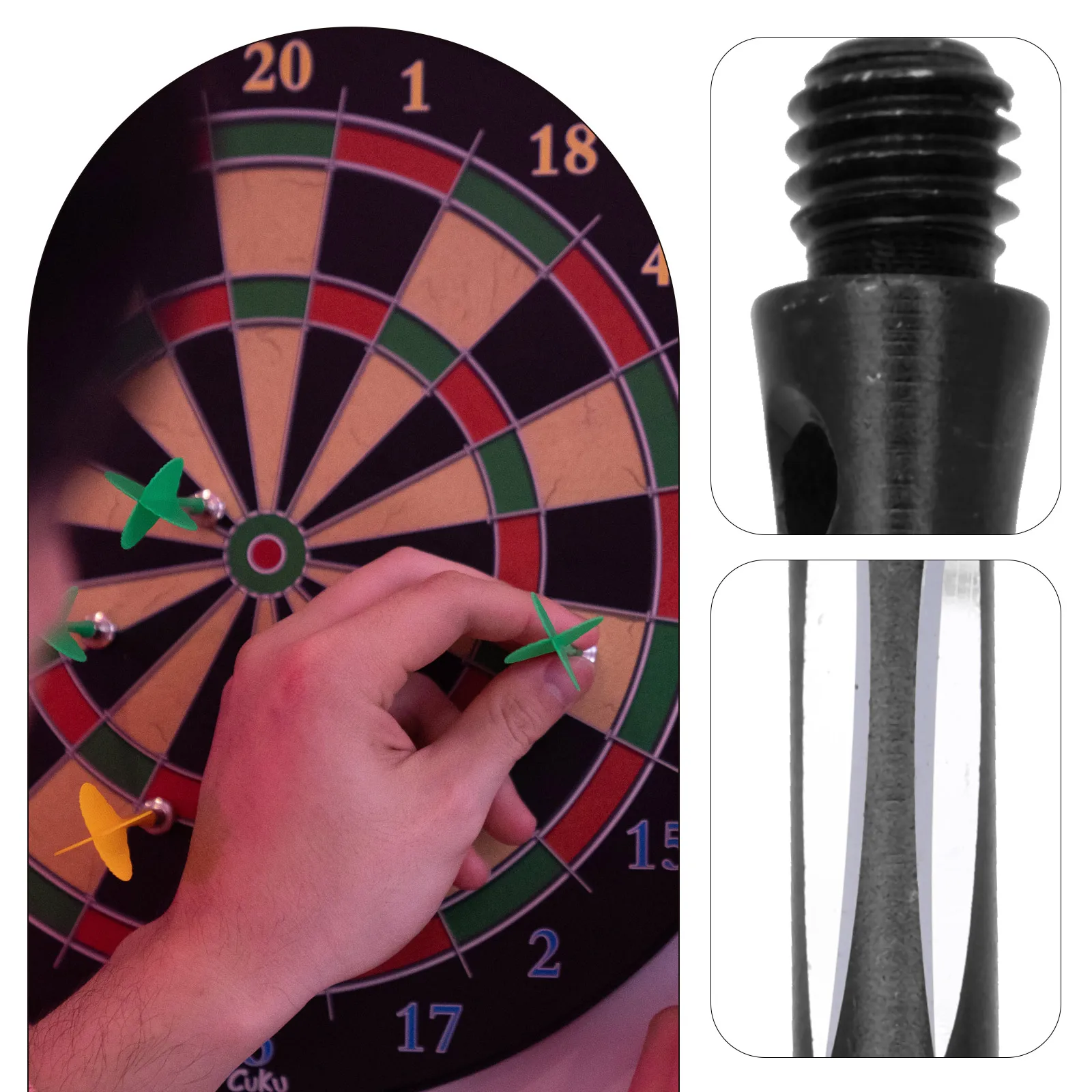 

6pcs Aluminum Alloy Dart Shafts Threaded Replacement Stems For Accessories Outdoor Throwing Game Supplies Metal Shaft