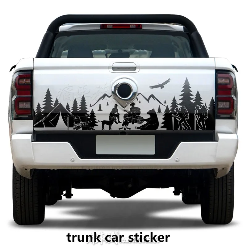 

Pickup truck decal pull flower outdoor camper tailgate car decal film FOR Raptor F150 Hilux Tundra NAVARA L200