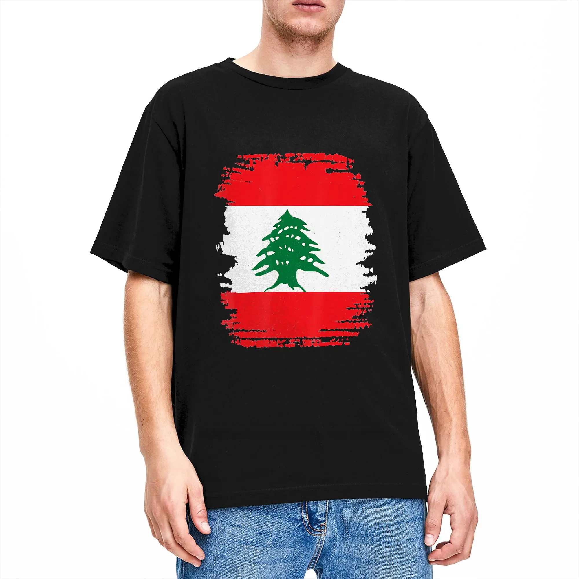 Lebanon Flag Map Beirut Cedar Tree Lebanese Heritage Design T-Shirt Summer  100% Cotton T Shirts For Men Tee Shirt Short Sleeve