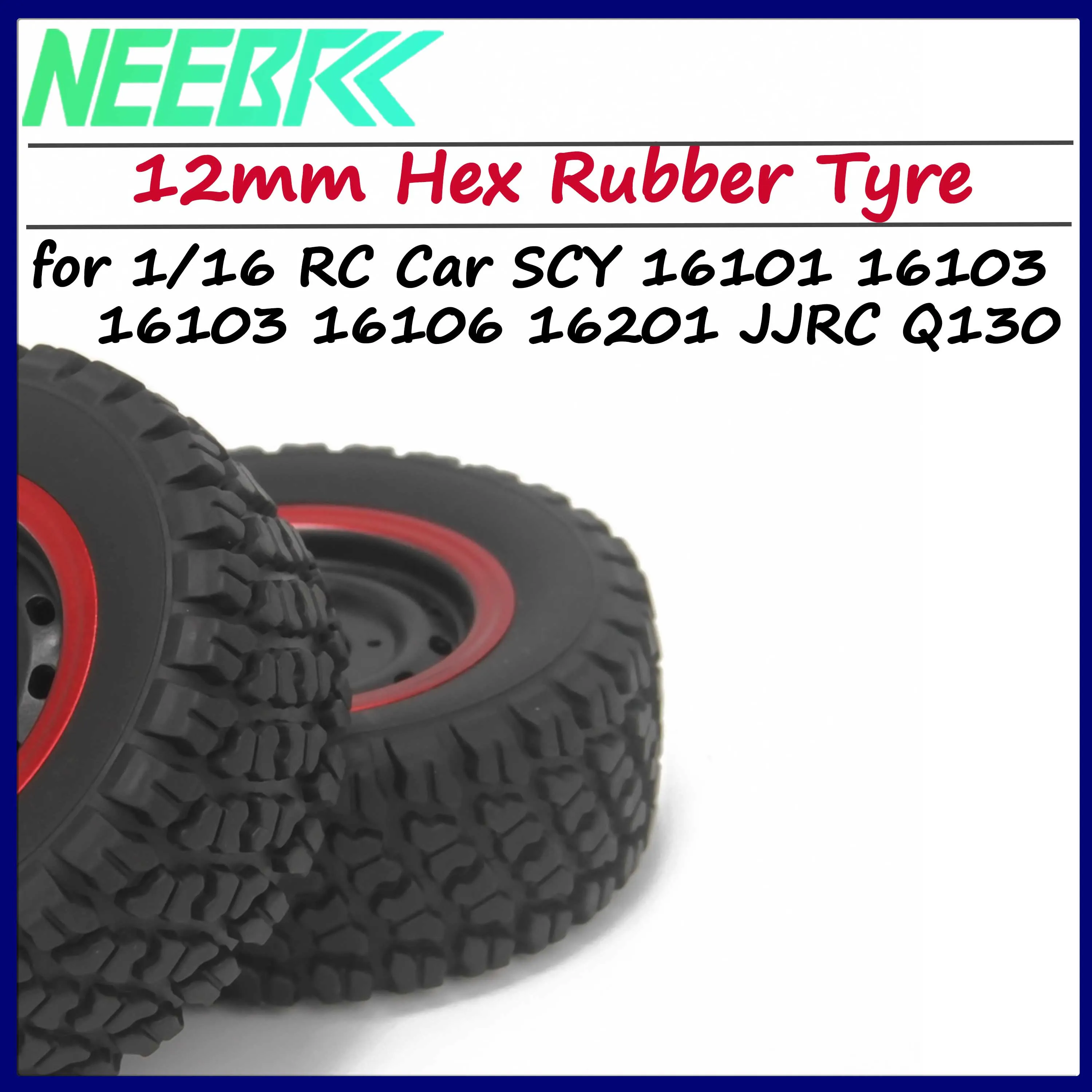 

SCY 16101 PRO 16102 PRO 16103 PRO Q130 85mm Rubber Tyre Tires 12mm Hex 6035 for 1/16 Off-Road RC Car DIY PARTS Original Parts