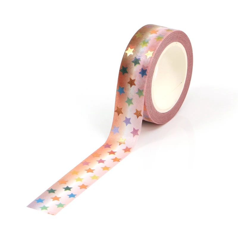 1 pz. 10M Deco lamina di rame stelle nastro Washi per Planner Scrapbooking adesivi nastro adesivo carino Kawaii Papeleria