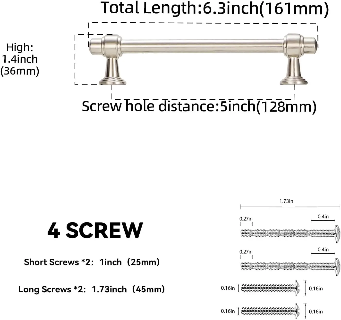 5 Inch Zinc Alloy Brushed Satin Nickel Cabinet Drawer Pull Handles Bulk Pack Of 30 Decorative Furniture Hardware For Kitchen Storage Cabinet Renovation