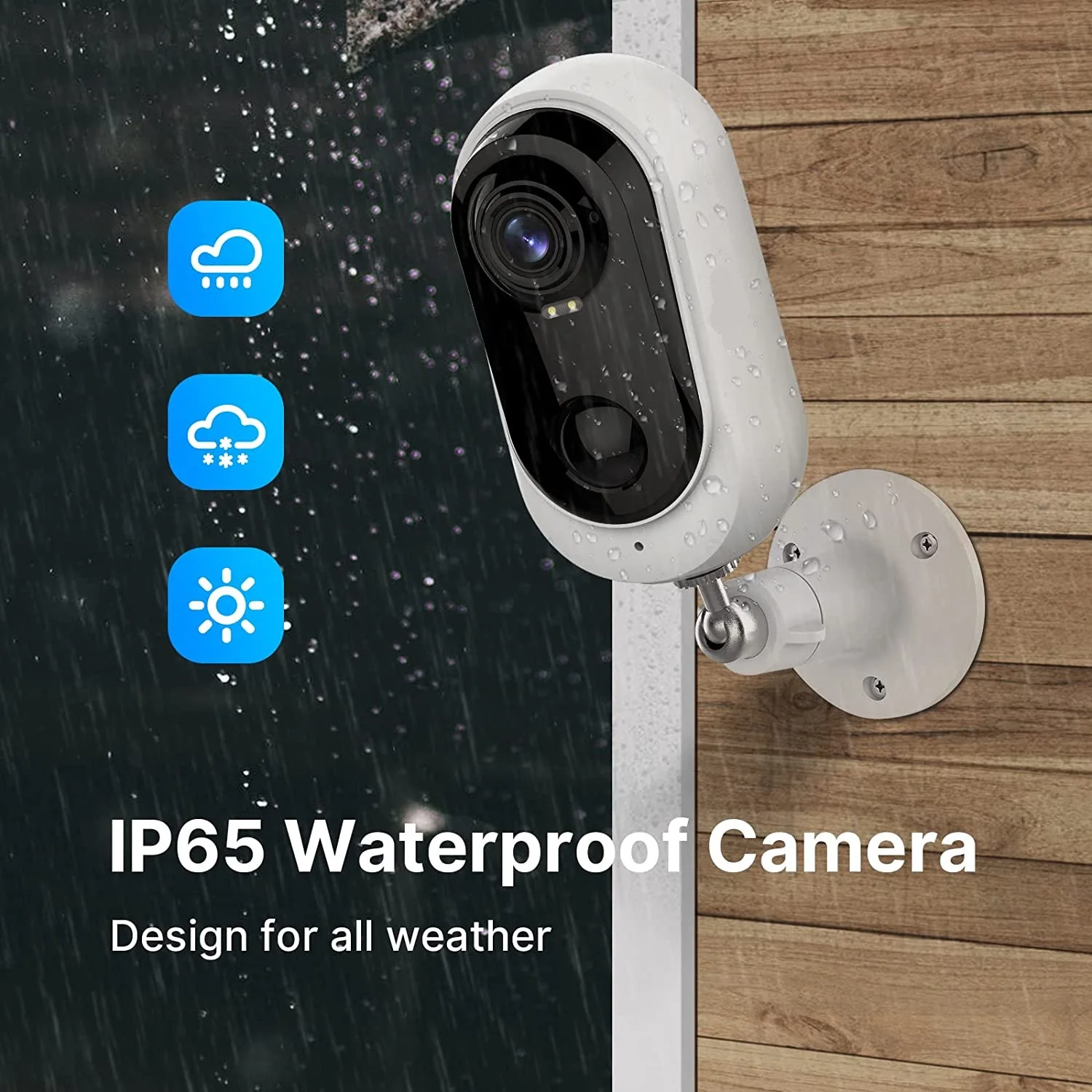 Tuya 3MP Wifi Camera Low-power Design Rechargeable Battery PIR Motion Detection Two-Way Audio Weatherproof Security IP Camera