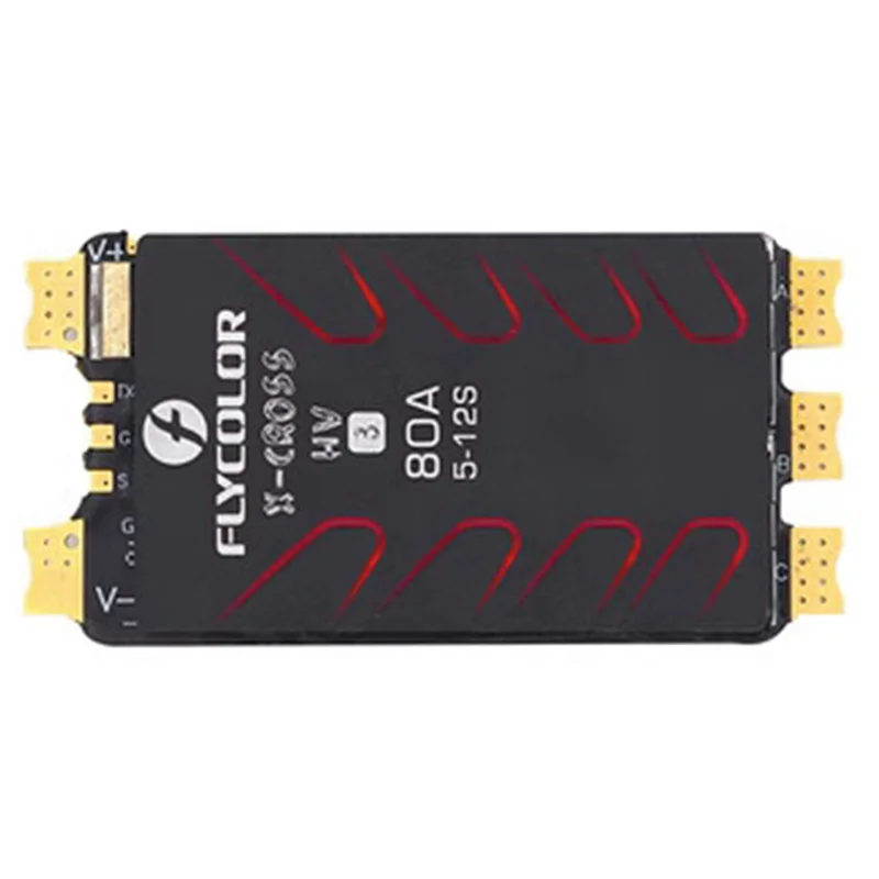 FLYCOLOR X-CROSS HV3 80A ESC 5-12S BLHeli-32 Dshot Proshot 64MHz 32 Bit Speed Controller for RC FPV Drone Racing