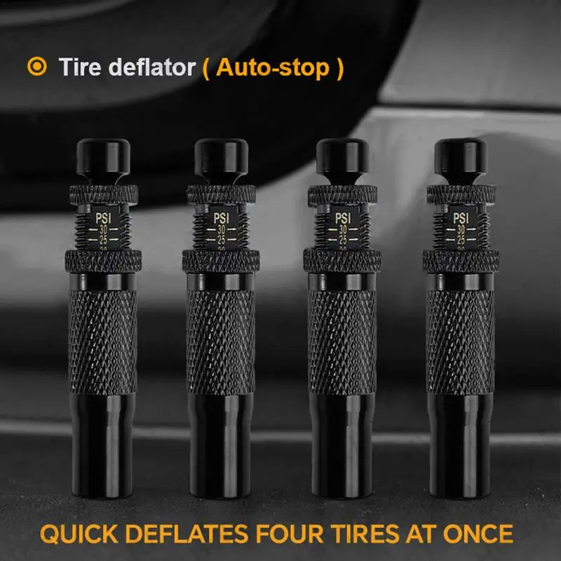 Automatic Tire Deflator Brass Automatic Deflation Valve Tire Deflator Portable Fast Multifunctional Air Down Tool For RV ATV