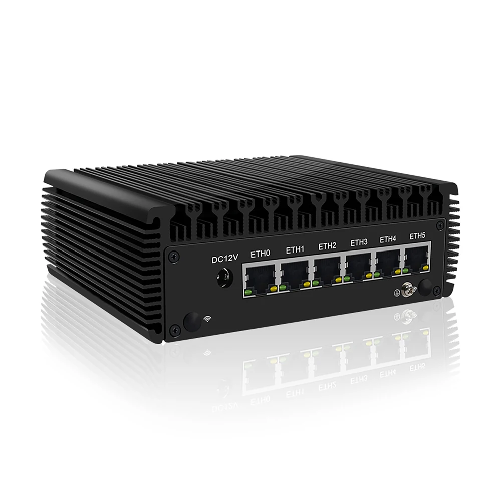 HUNSN-Dispositivo de Micro Firewall, Mini PC, VPN, Router PC, RJ07k, Intel I5 1135G7/I7 1165G7, 6 x Intel 2.5GbE, I225-V LAN, COM, HD