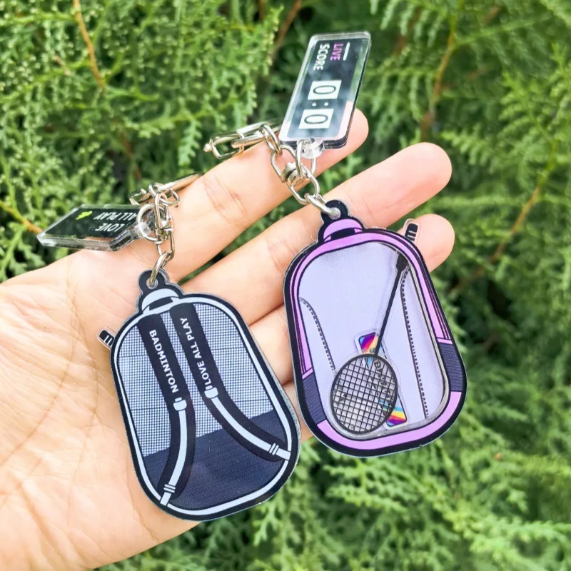 Cute Badminton Backpack Rattle Pendant