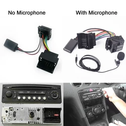 Carro Bluetooth Módulo Adaptador com ou sem microfone, Cabo Aux Áudio, Peugeot 508 408 307 Citroen Sega Triomphe C2C5 RD45 RD4AUX