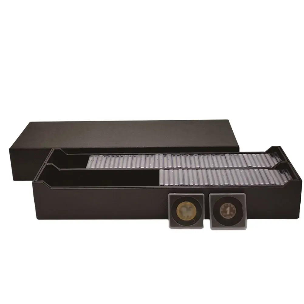 

Box Size 37.2*12.8*6.5cm Coin Storage Organizer Transparent Coin Holder Display Coin Collection Secure Coin Storage