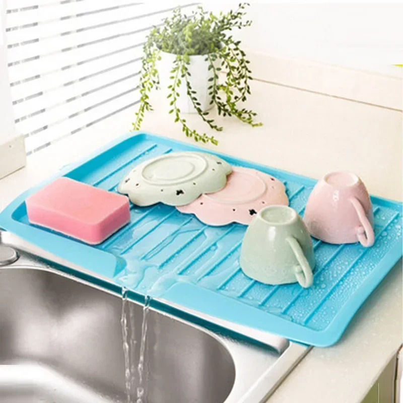 Multi-functional Storage Tray Tea Plate Home Plastic Fruit Plate Drainer Sink Drying Rack Washing Display Sorting Tray