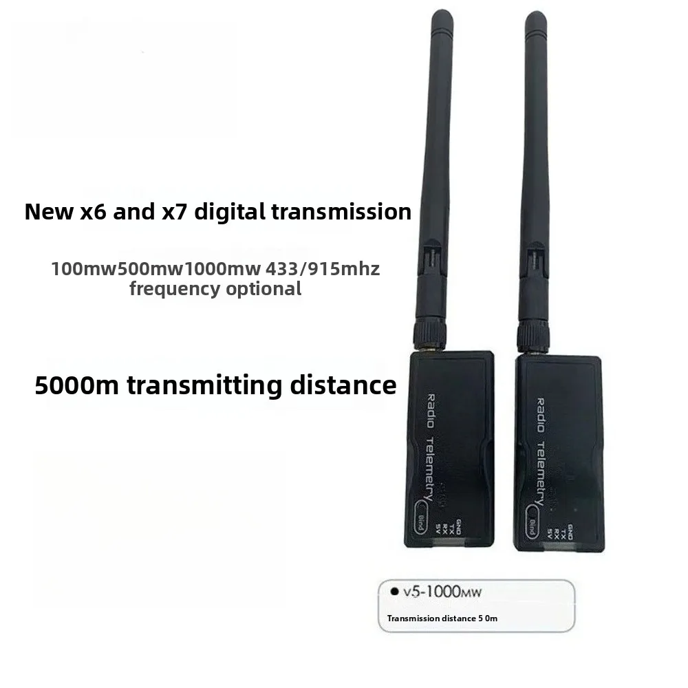 

X6/X7 Wireless Telemetry Radio Module 433/915MHz 1000mW – Open Source Data Transmission for Pixhawk Flight Controller & U A V