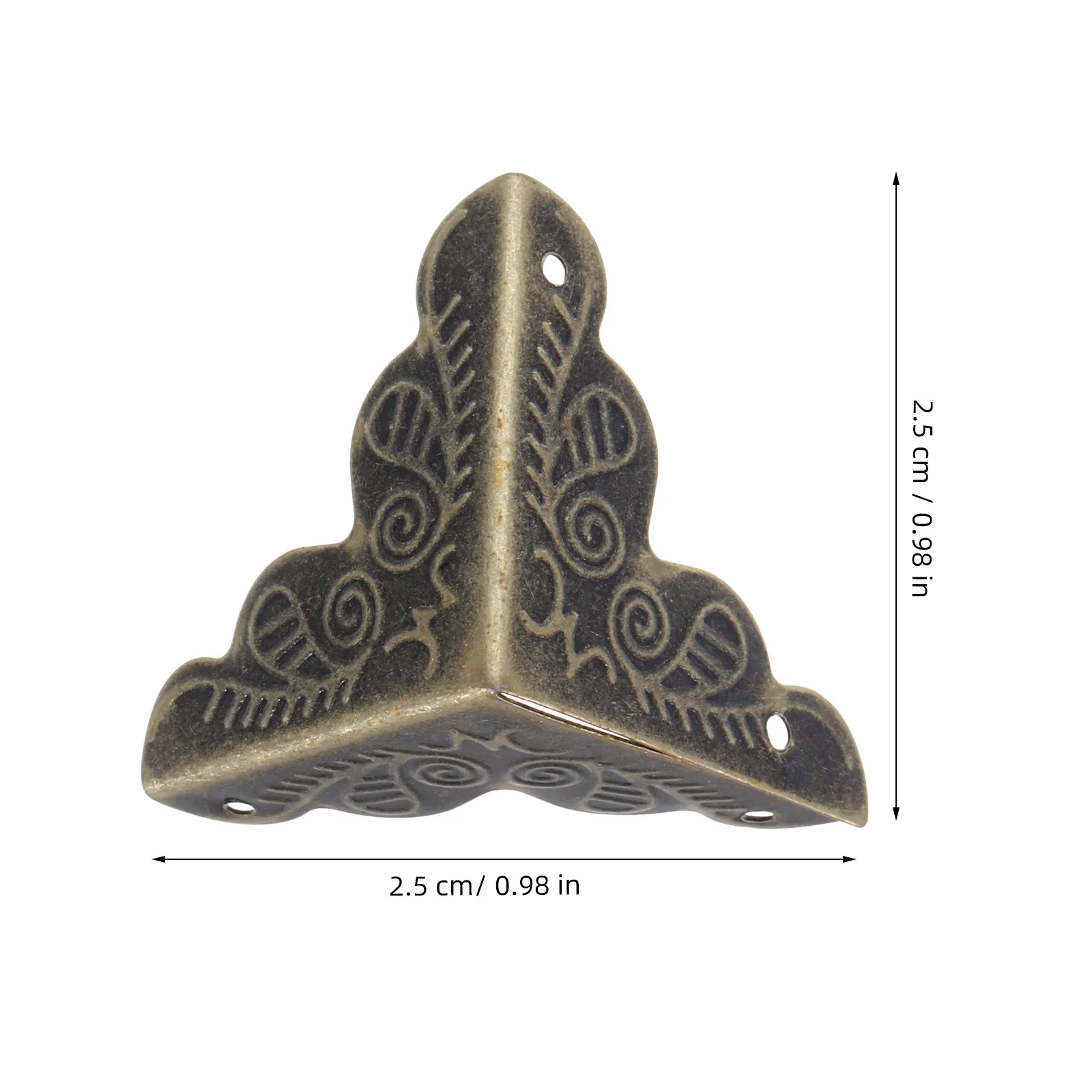 50PCS Antique Corner Decorative Protector Edge Guard Cabinet Protectors Metal Bracket Covers Chest For Furniture Cabinet Boxes