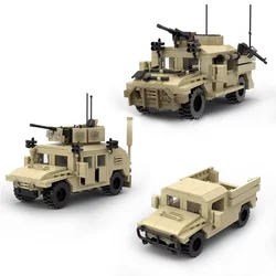 MOC Building Blocks US Military M1114 Hummer Model M1025 Off road Armored Vehicle M998 Assembly Brick Toy Gifts