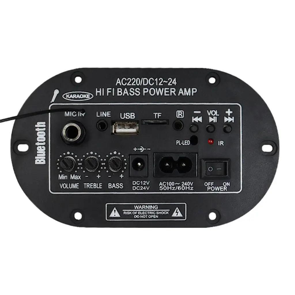 Digital Amplifier Board Subwoofer Adjustable Sound Effects Bluetooth Car Power Amp for All Vehicles