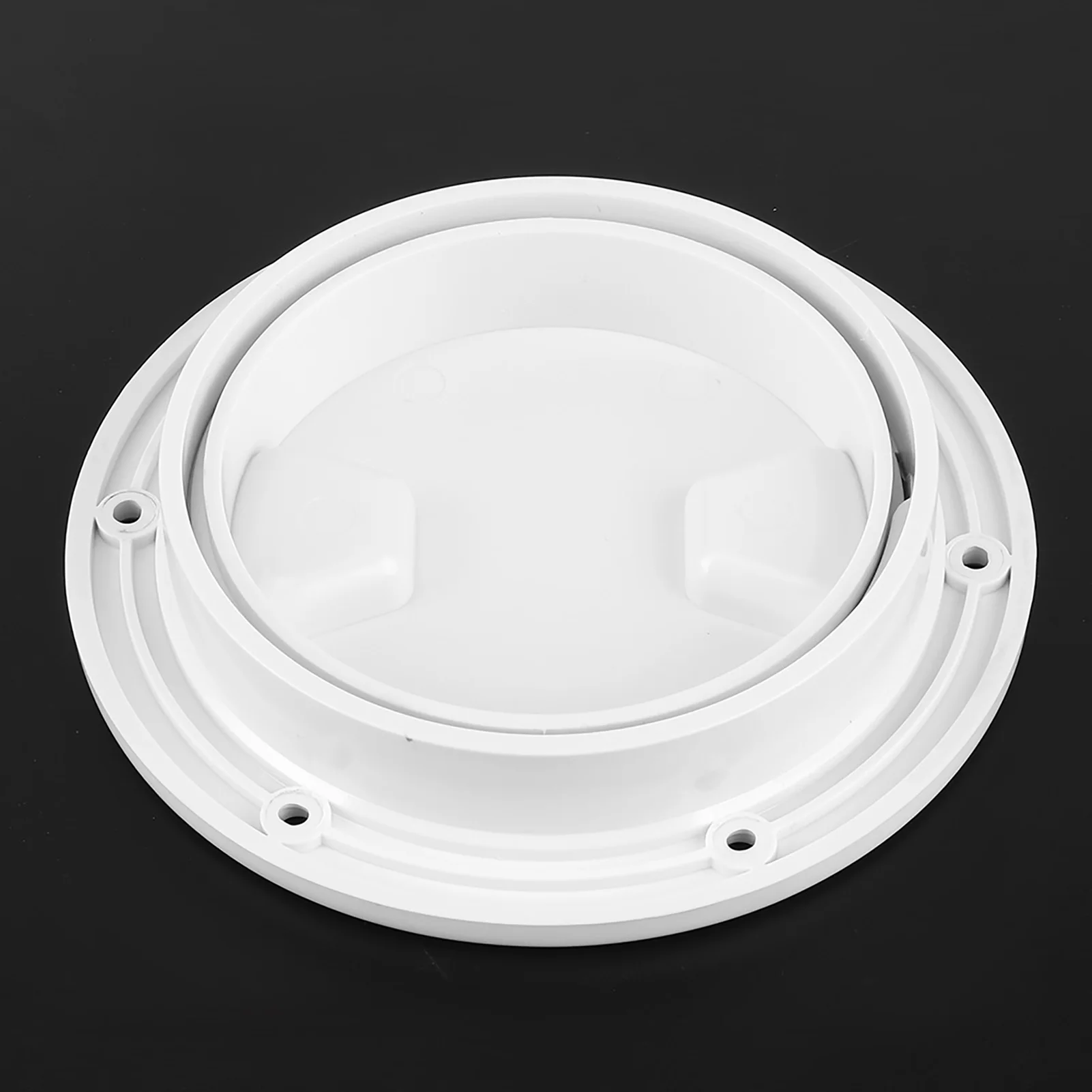 4inch ABS Deck Plate Round White Anti-UV Corrosion Resistant Screw Out Boat Inspection Hatch Cover